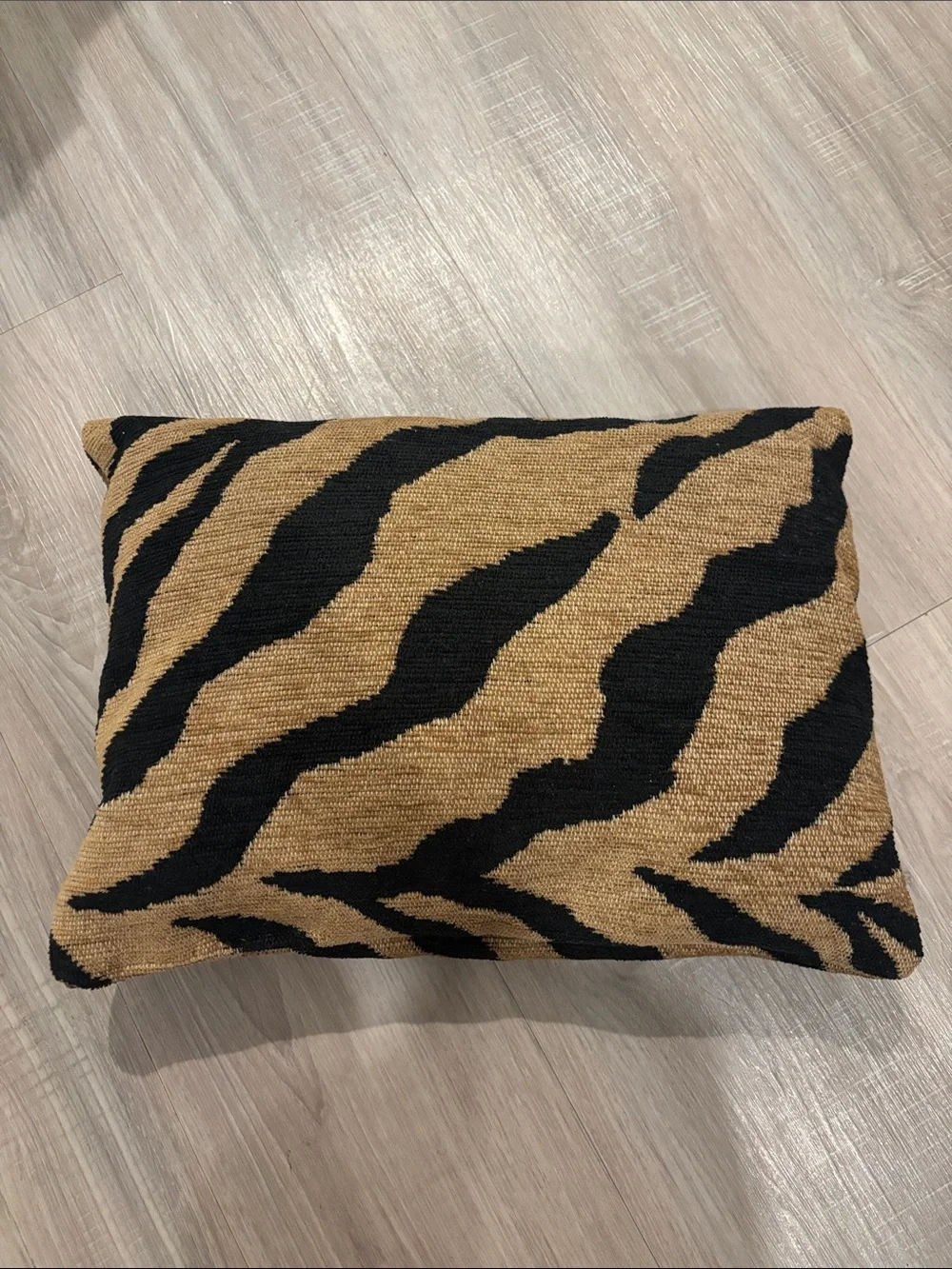 Tiger print throw pillow